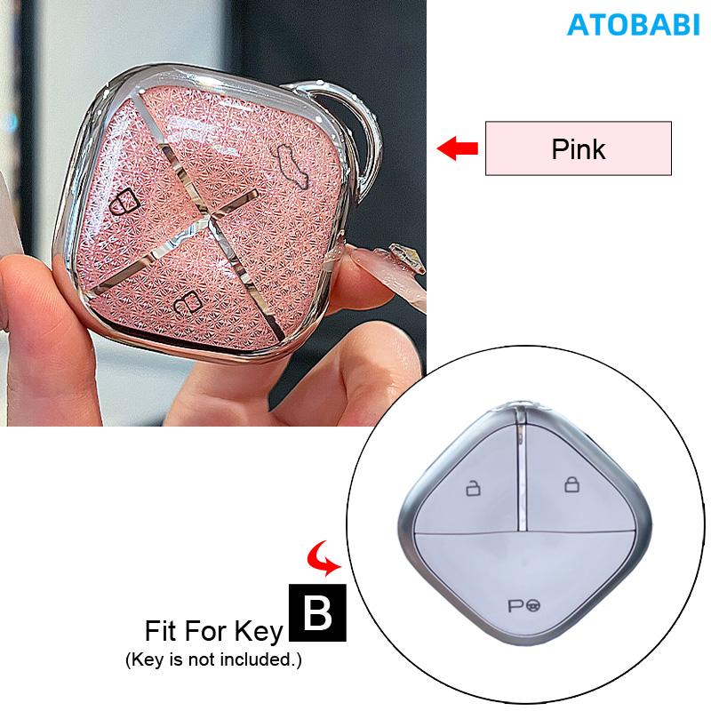 Crystal Style Tpu Car Key Cover Remote Fobs Case Bag For Chevrolet N400 Tornado Wuling Hongguang S Glory V Baojun 560 630 730 Ev