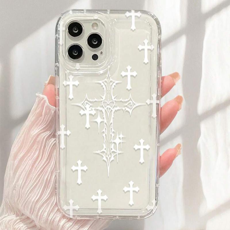 Punk pink floral style Phone case iPhone 15 Pro Max 11 12 13 16 14 Plus Silicone Shockproof Case Lens protector shell