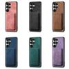 2 in 1 Magnetic Retro Cards Solt Leather Wallet Case For Samsung S25 Ultra S24 Plus S23 A16 A56 A36 A06 A17 A07 Skin Feel Cove