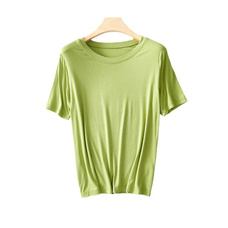 2022 Frühling/Sommer Damen Locker Modal Rundhals Kurzarm T-Shirt