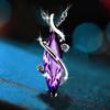 BELLA BOX Heißer Verkauf Lila Amethyst Geometrie Wunderschöne Anhänger Halsketten Für Frauen Charme Hochzeit Engagement Feine Luxus Schmuck Neue Trendy
