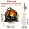 Pumpkin Witch, 2D Flat Acrylic, Tabletop Decoration, Ornaments, Suitable for Living Room, Office, Gifts, Halloween, Christmas