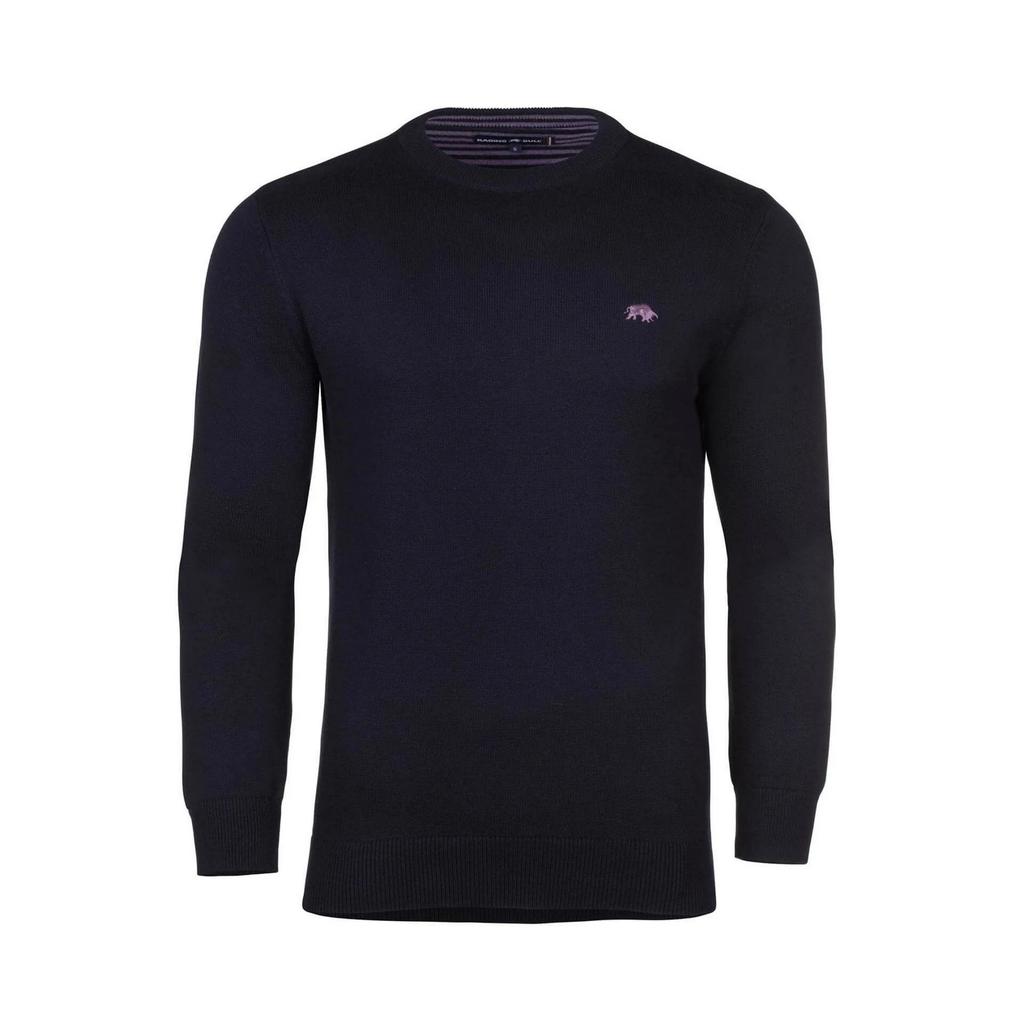 Raging Bull Mens Classic Knitted Crew Neck Jumper