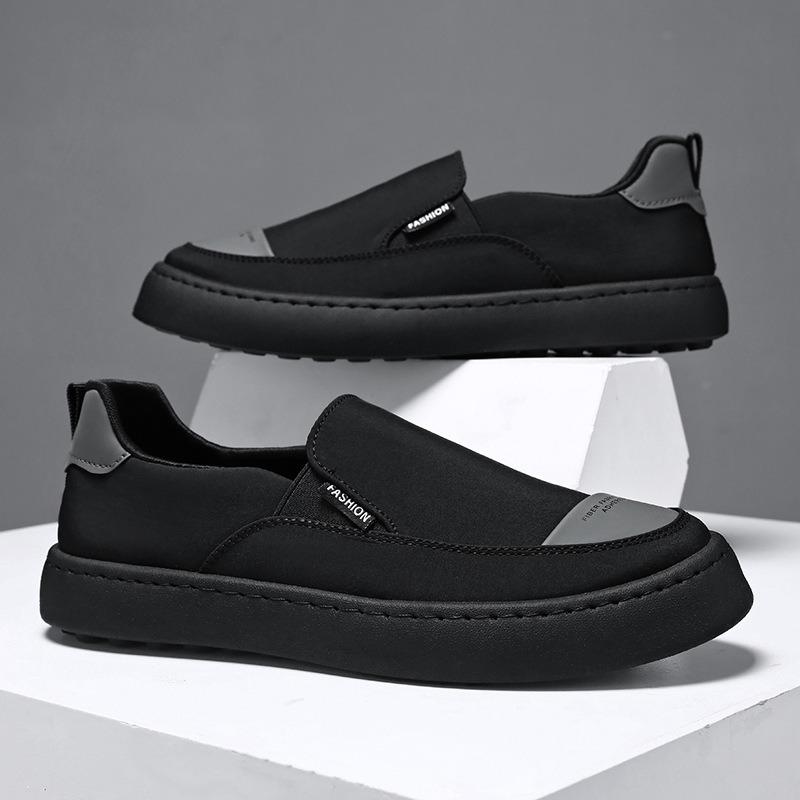 Spring and Summer New Casual Versatile Cloth Shoes Men's Color Matching Breathable One-pedal Lazy Tide Shoes Niche Retro Men's Shoes