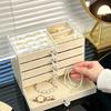 5 Layers Desktop Jewelry Storage Drawer Large Capacity Earrings Ring Necklace Organizer Rack Jewelry Display Stand