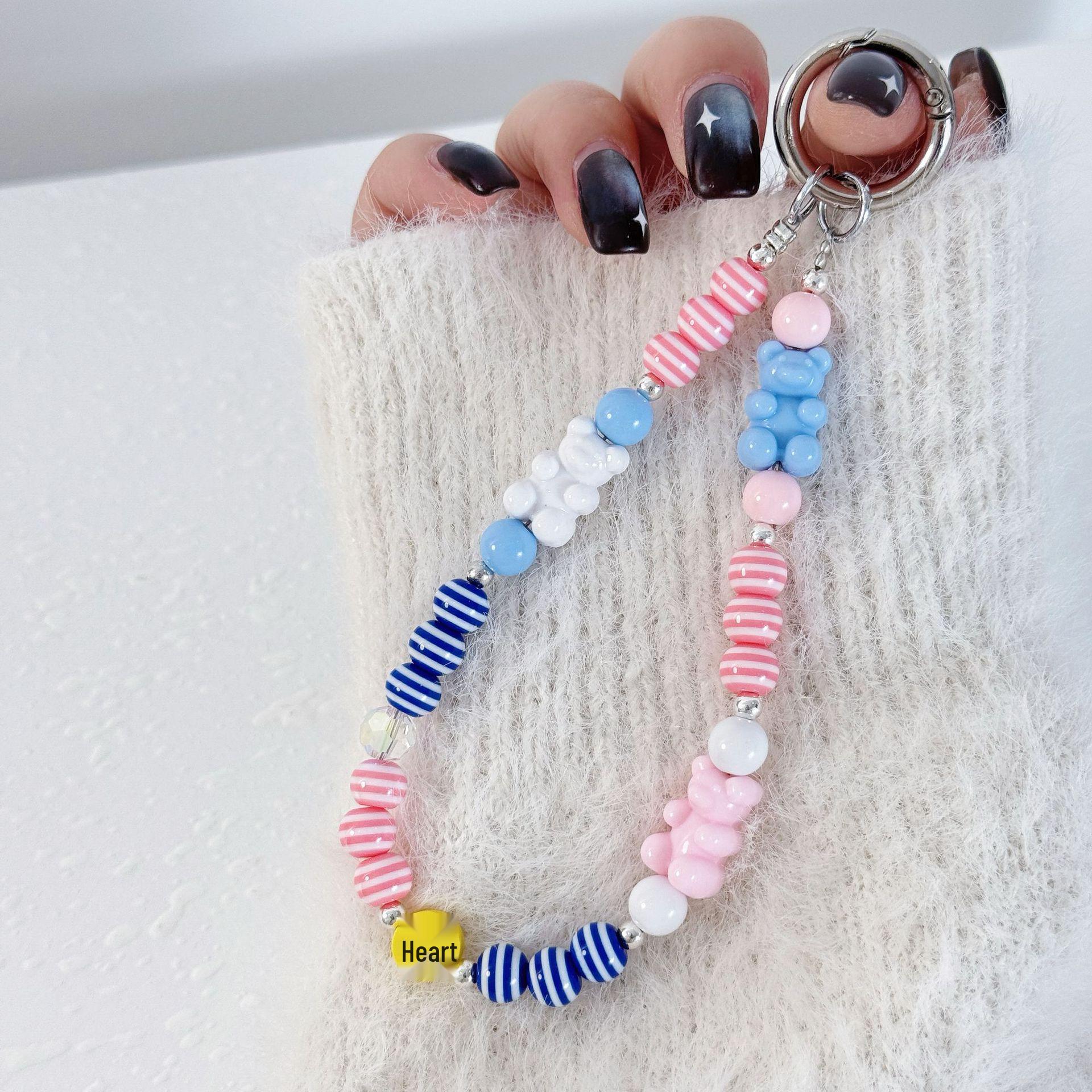 

Кастомний кришталевий намистовий брелок-метелик для телефону