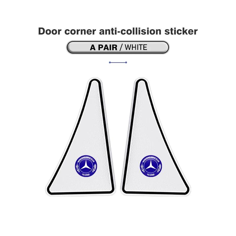 2pcs Car Door Corner Cover Anti Collision Bumper Sticker For Mercedes Benz AMG A C E S G Class W201 W210 W108 W204 W205 W203