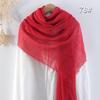 Sciarpa da donna in cotone lino seta - Per tutte le stagioni, colore unito, versatile foulard per testa e parasole