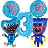 Game Huggy Wuggy Number Balloons Decoration Poppy Playtime Birthday Party Ballon Set Baby Shower Cartoon Round Foil Balloon