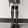 Damen Oberschenkelhohe Socken Halloween für Cross Sword Strümpfe Kniehohe Socken Atmungsaktive Baumwollsocken Gothic Kostüm Requisite
