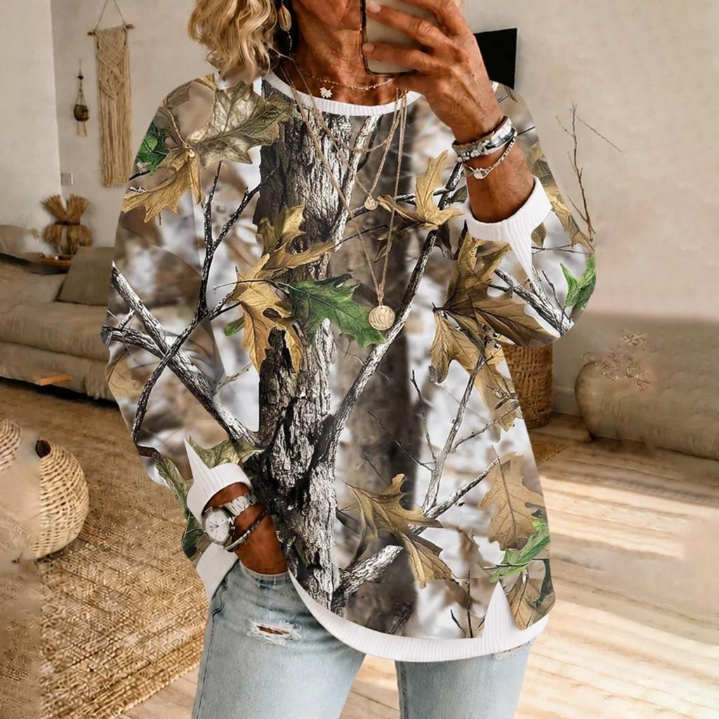 Top Pullover da Donna a Strati Lunghi con Collo Alto Aspetto Maglione Casual