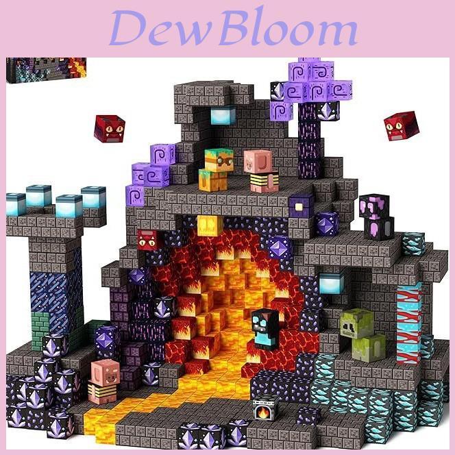 Minecraft Magnetic Building Blocks Set For Kids With Diy Assembly And Brain Development
