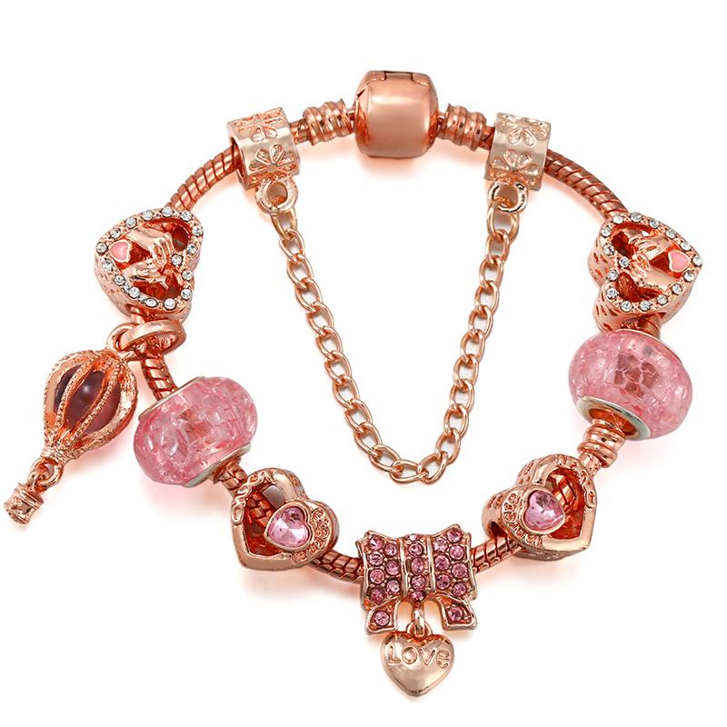 

24 стиля, черная змеиная цепочка, браслеты-подвески для женщин с бусинами «Счастливая сова», браслеты-подвески, ювелирные изделия, День святого Валентина