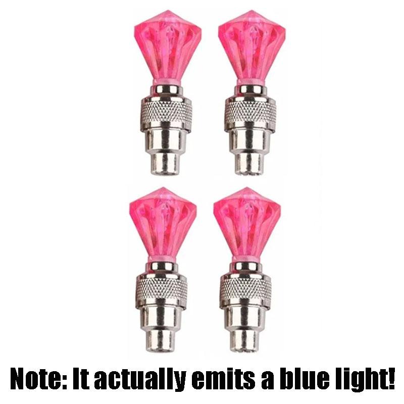 Neon Bike Lights Bicycle LED Light Tire Valve Cap Flashlight Wheel Spoke Lightweight Car Motorcycle Accessories