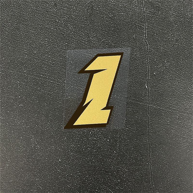 1PC Matte Gold Number 0-9 Motorcycle Stickers Waterproof for DIY Motorbike Fuel Tank Helmet Windshield Universal Vinyl Decals