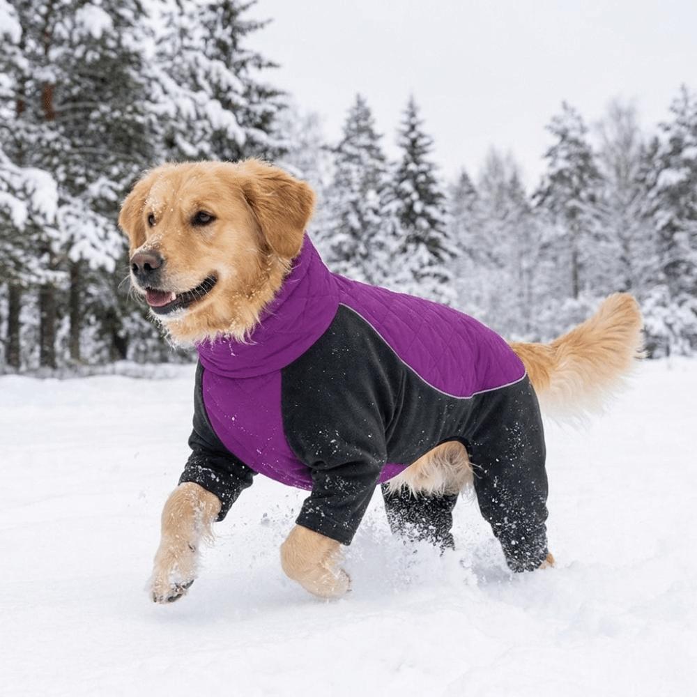Verstellbares Hundevierbein-Sweatshirt Winddichte Hundewärmepyjama Fleece-Hundeoverall Outdoor