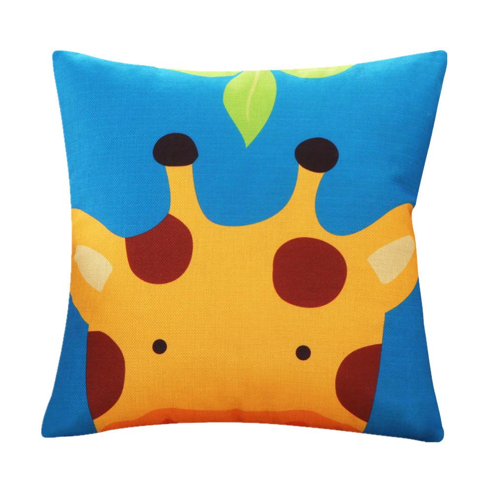 45x45cm Cartoon Animal Printed Cushion Cover Home Living Room Sofa Pillow Case Children Bedroom Decoration
