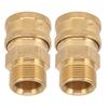 2 Stück Reines Kupfer M22 Hochdruckreiniger Anschlussadapter 3/8 Zoll NPT Innengewinde auf M22 Außengewinde Adapter