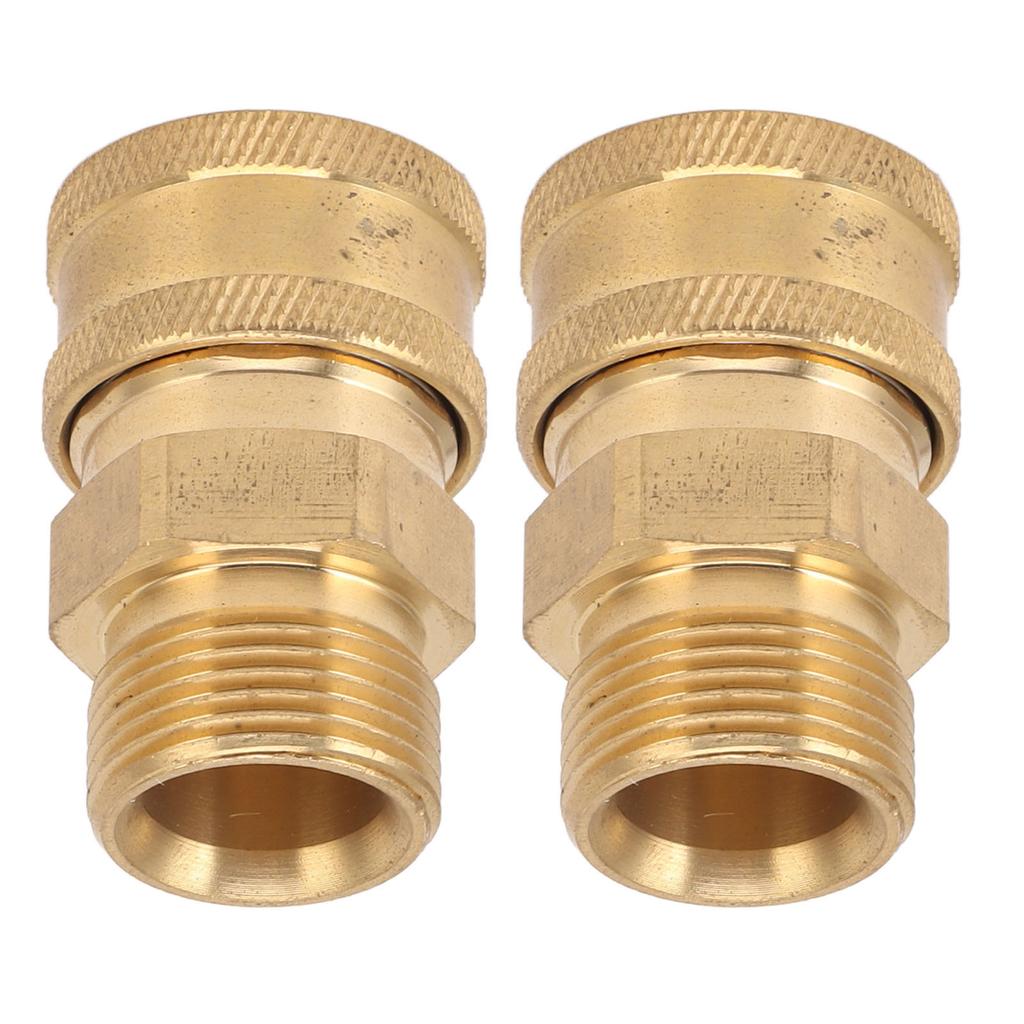 2 Stück Reines Kupfer M22 Hochdruckreiniger Anschlussadapter 3/8 Zoll NPT Innengewinde auf M22 Außengewinde Adapter