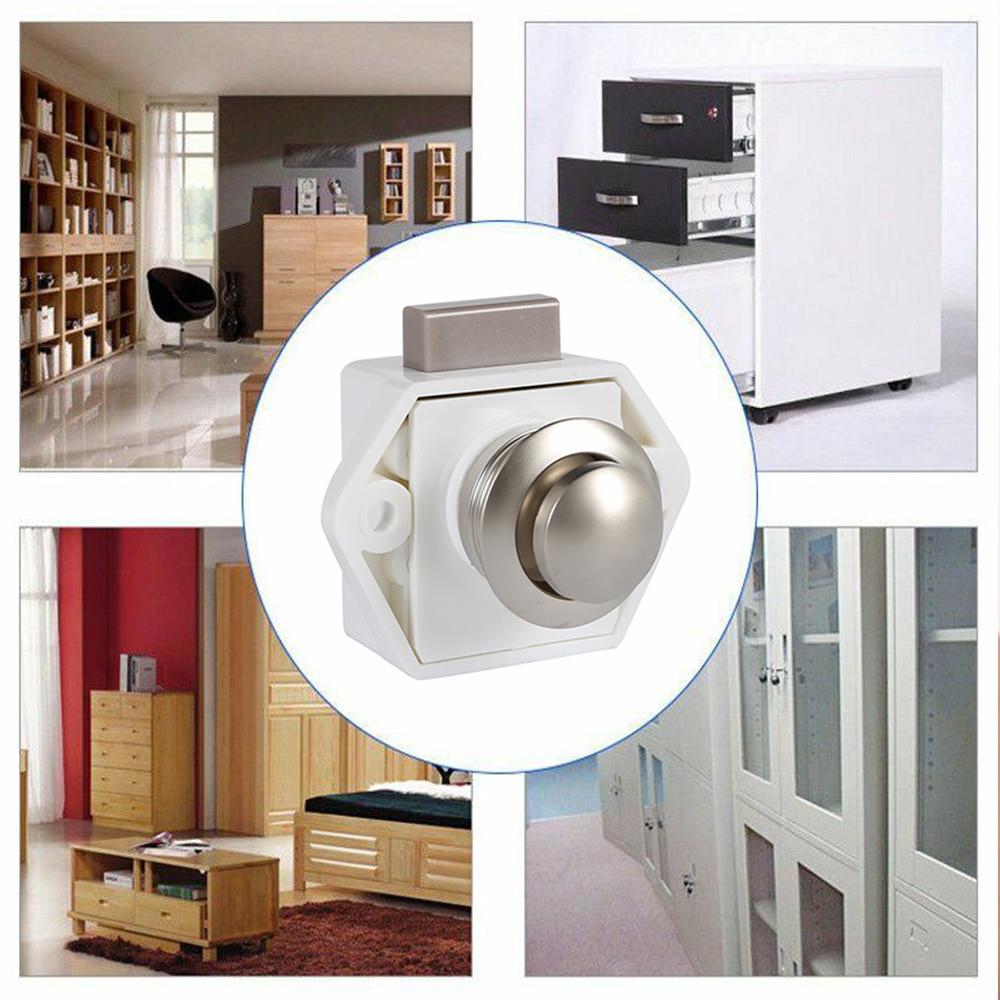 5 Stück Wohnmobil Push-Lock Durchmesser 20mm RV Wohnwagen Boot Wohnmobil Schrank Schublade Riegel Druckknopfschlösser für Möbelbeschläge