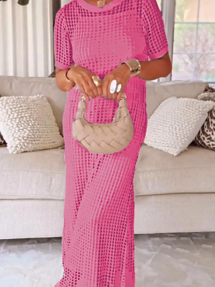 

Белое кружевное вязаное длинное платье макси без рукавов, элегантный ажурный дизайн, летнее платье в стиле бохо-шик XXXL розы красного