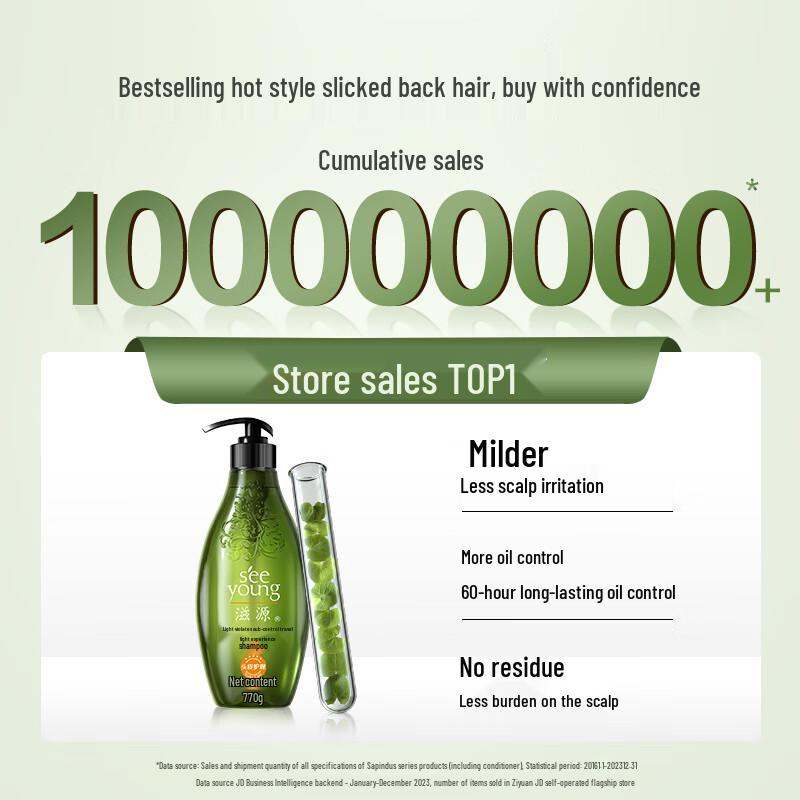 Ziyuan Sapindus Ölkontrolle & Volumen Shampoo