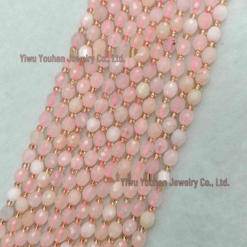 Handgefertigte facettierte Naturstein-Reiskörner, 6-8-10 mm für DIY-Schmuck