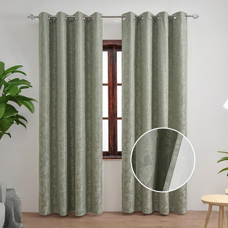 Blackout Curtain Vintage Floral Eyelet Bedroom Living Room Small Fresh Style