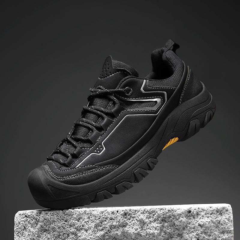 

Leisure Walk Outdoor Man Sneakers Climbing Shoes High Quality Genuine Leather Men Hiking Shoes Non-Slip Lace-Up Treking Footwear 46
