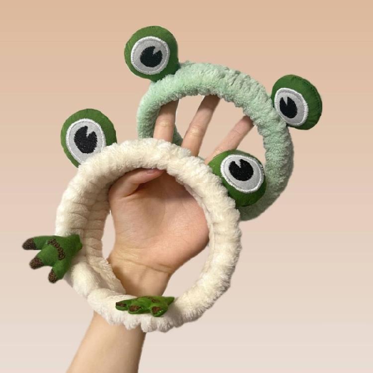 Cosplay Party Cute Green Frog Headband Woman Girls Makeup Washing Face Headwear