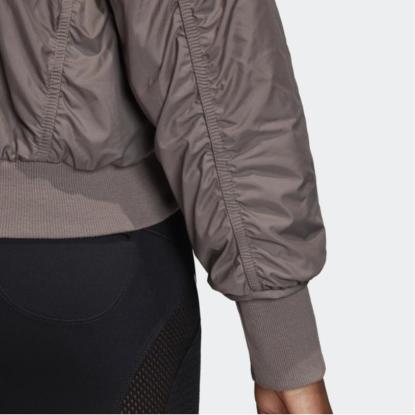 Adidas SMC Solid Color Zip Sports Jacket Women Jackets Gray FK9679