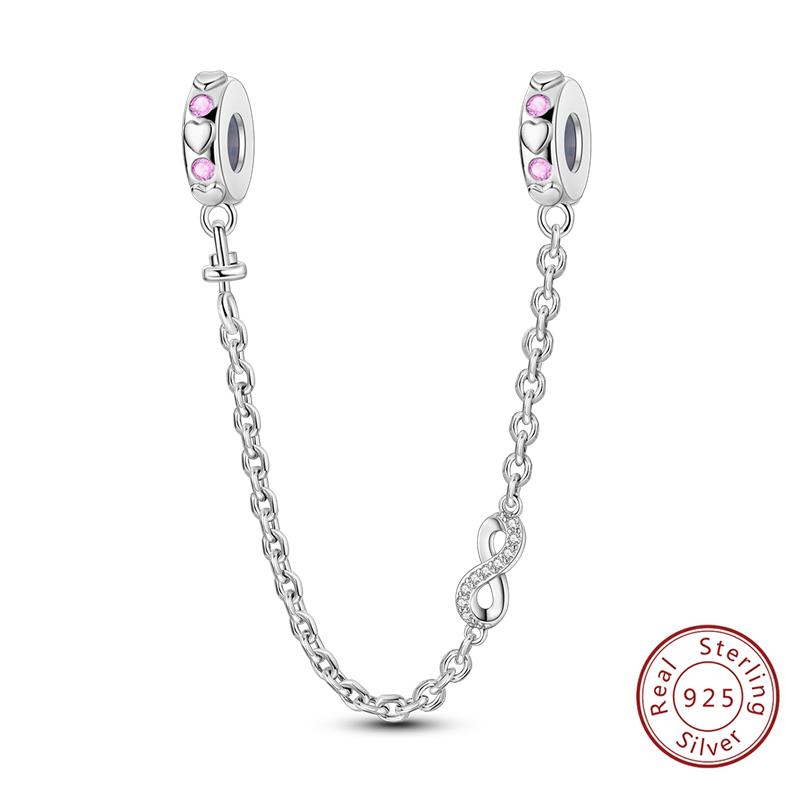 Girl New Stars Safety Chain Clip Charms Metal Key Locks Pendent Fit Original Bracelets Make Your Own Festival Accessory Elegant Fashion Beautiful