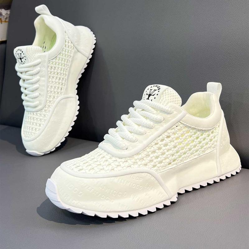

Sneakers men s new summer men s shoes breathable thick sole heightening little white shoes versatile casual hollow shoes explosion 39