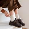 Women's Wear-Resistant Mid-Calf Ribbed White Cotton Socks - Autumn/Winter Durable Slouch Style