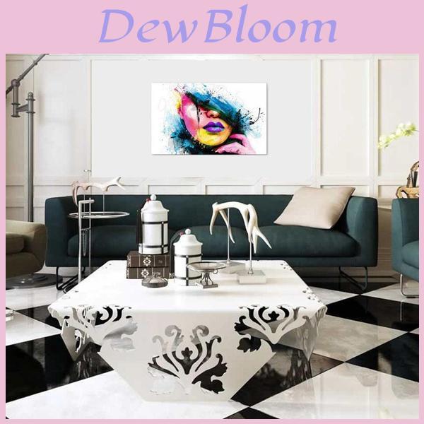 Stunning Modern Wall Art Oil Painting On Canvas Woman Face For Chic Room Decor