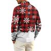 Men's Long Sleeve Golf Shirt Christmas Print Quick-Dry Mesh Casual Activewear Top