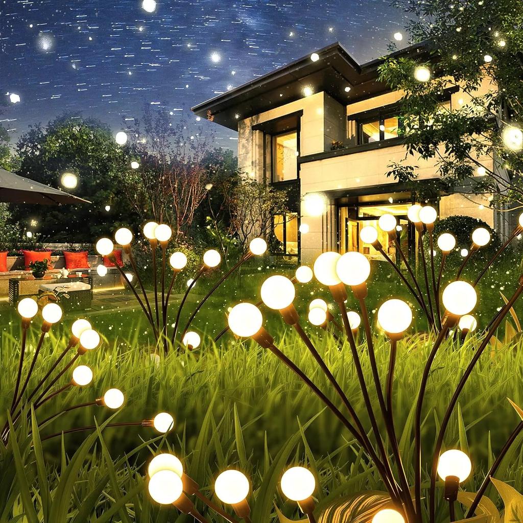 10 LED Solar Firefly Light Garden Waterproof Swaying Lamp Outdoor Landscape Lawn Patio Decor Christmas