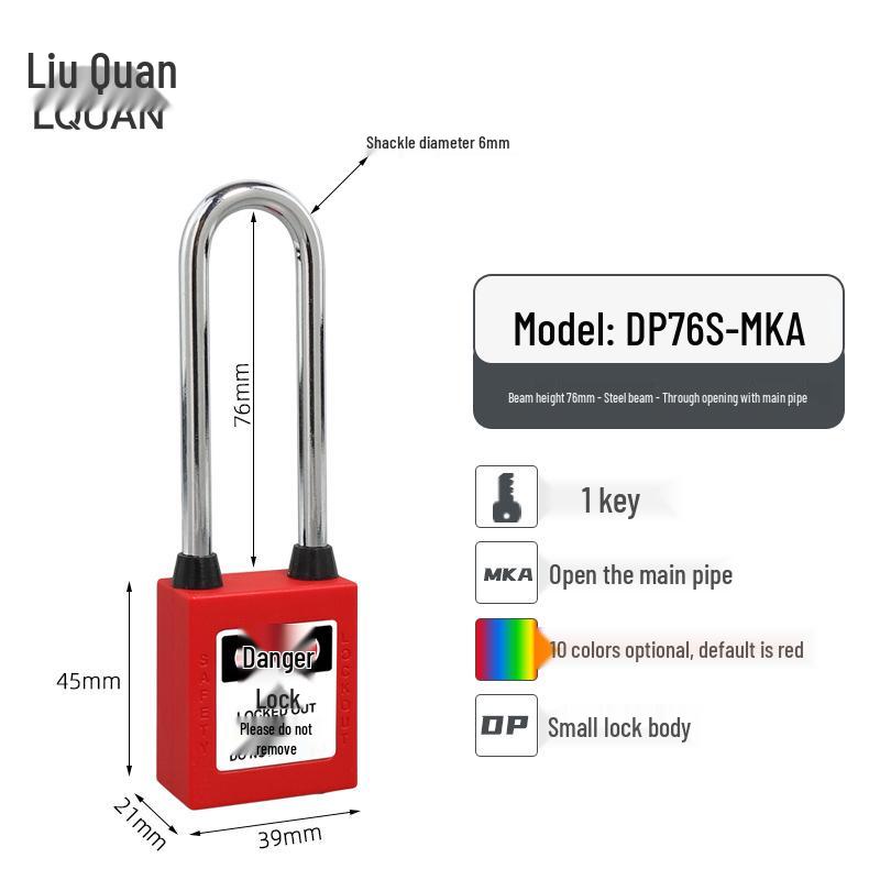 Liu Quan Industrial Dustproof Safety Padlock for Lockout/Tagout Energy Control