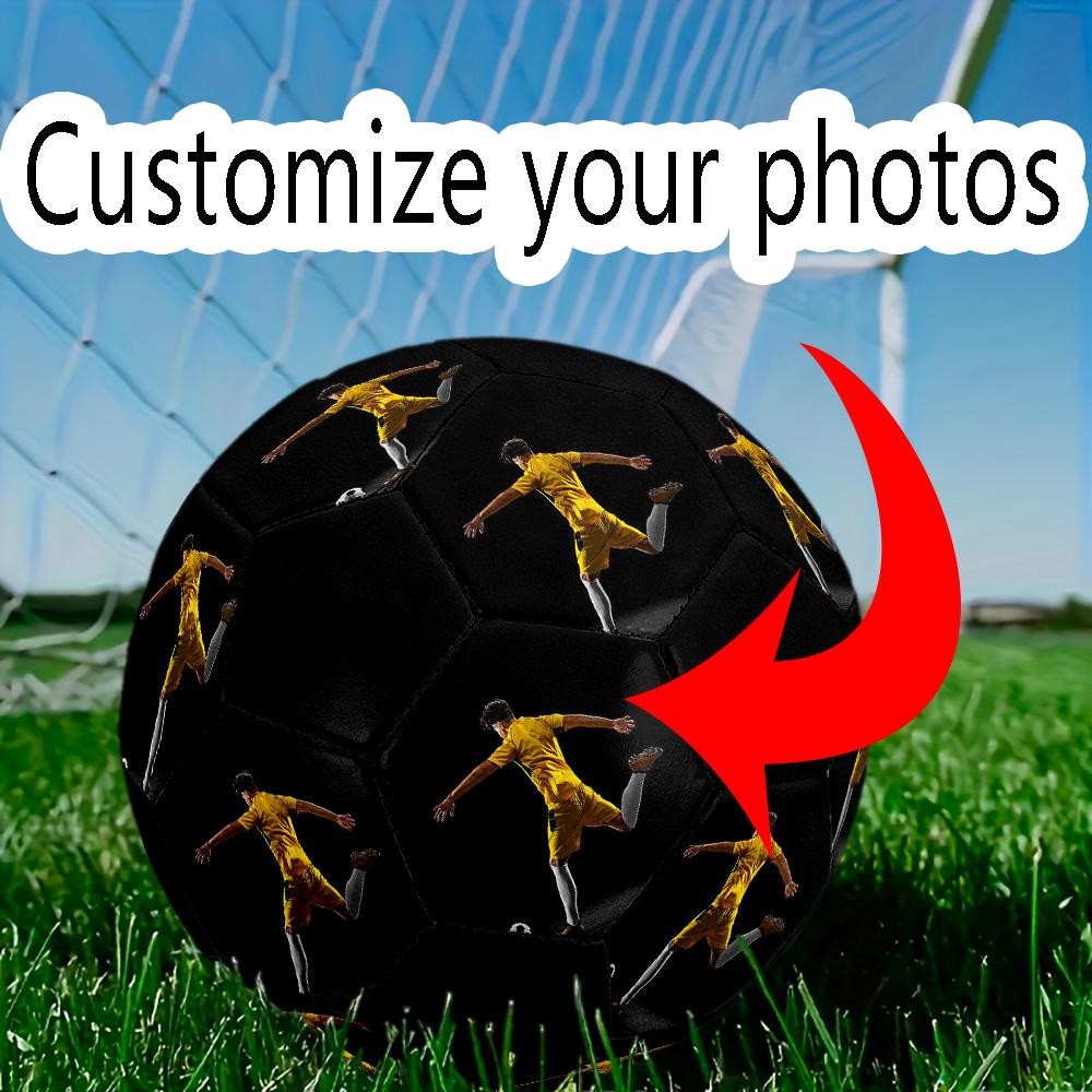 Soccer Player Action Customize Your Picture Size 5 Soccer Football Machine Sewn Indoor/Outdoor Training and Matches Perfect for Customized Gifts
