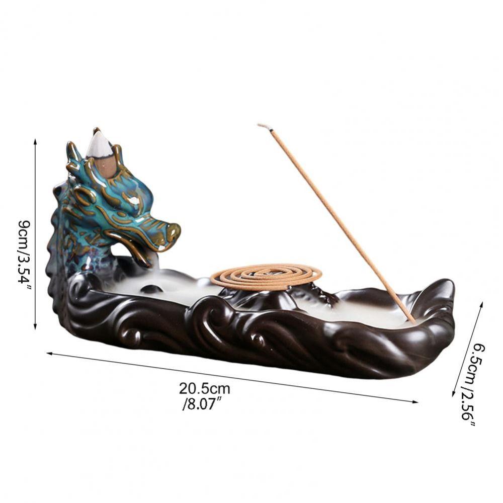 Handicrafts Dragon Incense Seat Dragon Design Exquisite Backflow Incense Holder Attractive Lifelike Vertical Aromatherapy Stove