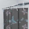 Decorative Shower Curtain With Chalk Butterfly Pattern For Bathrooms Polyester Fabric, Water-Resistant, Non-Slip Blackout Shower