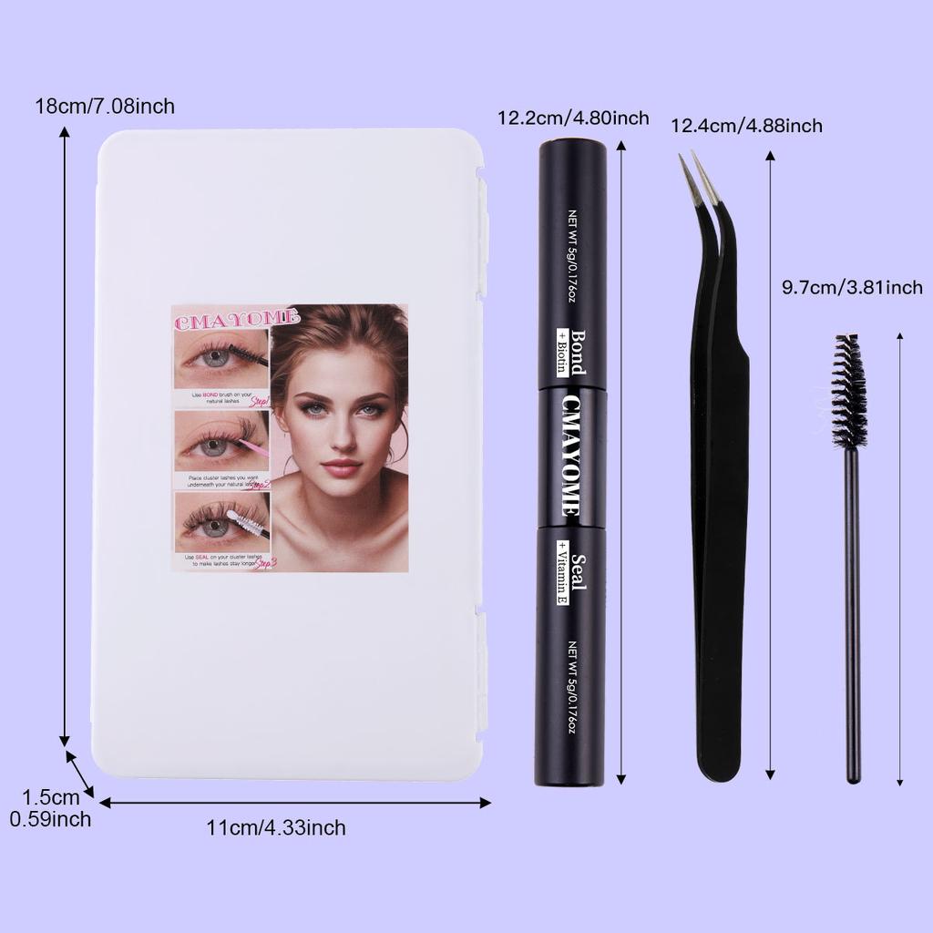 640 Tufts Diy Single Tufts Of False Eyelashes White Box Natural Thick D-Song Segmented Grafting Eyelashes