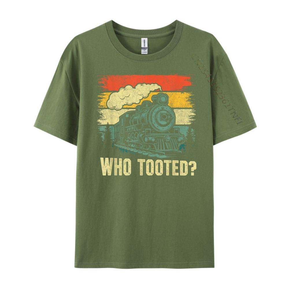 Funny Who Tooted Train Lovers Boys Men 3XL Men Clothing Streetwear Big Size Cool
