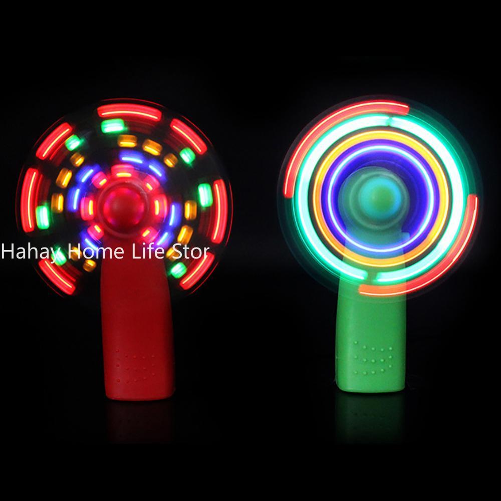 

Led Glowing Windmill Toy Flashing Light Up Fan Child Toy Gift Mini Handheld Cooling Fan Changing LED Light Concert Props Toys