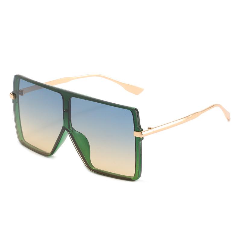 New Large Square Sunglasses, European And American Trend Integrated Face Covering Glasses, Women'S Personality Integrated Street Sunglasses