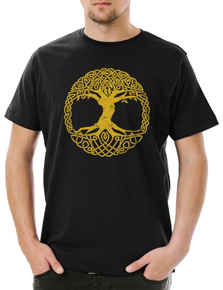 Yggdrasil Tree Logo IV Mens T-Shirt Arsen Tyr Irminsul Of Thor Life Vikings