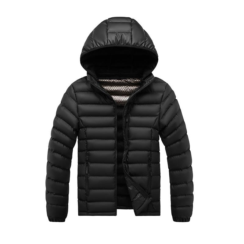 Light Clothing Cotton Jacket Men's Winter Hit The Colour Removable Cap Comfortable and Versatile Jacket Thickened Top Coat Jacket
