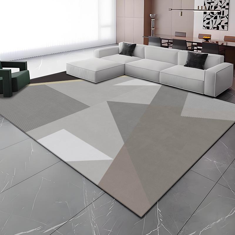 Modern Simple Style Large Living Room Rug Geometric Pattern Antiskid Office Decor Carpet Soft Easy Cleaning Coffee Tables Mat