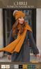 Women' Winter Woolen Hat Mustard Color Kamea-Chiru Natural Pompom