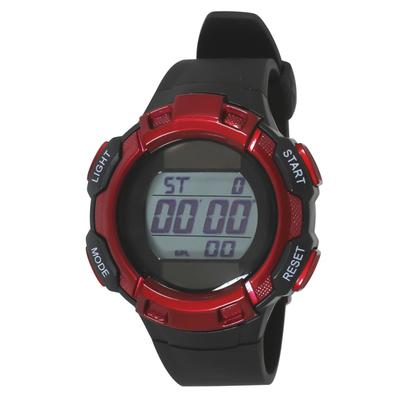 Klefer Men's Digital Watch, Solar Powered, Rechargeable, Urethane Strap, Black, TE-D053-RD